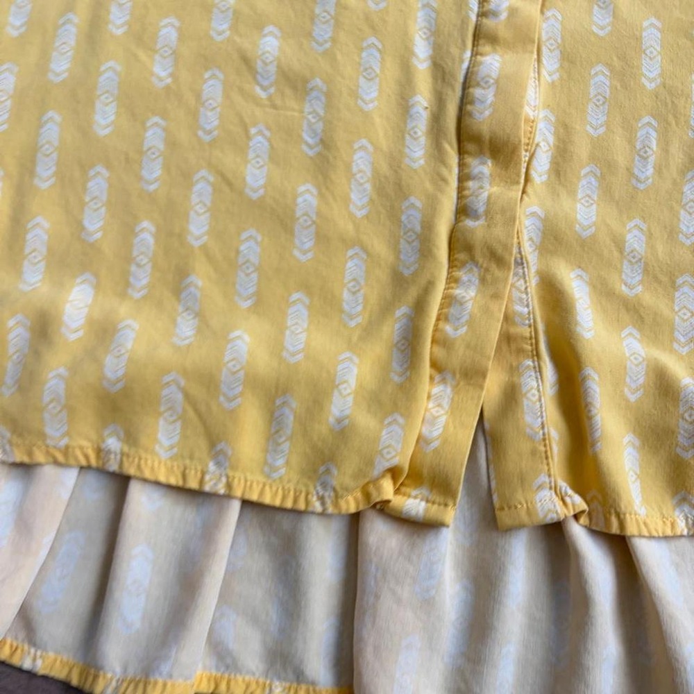 Matilda Jane Yellow Button Up Top Large - Picture 5 of 8